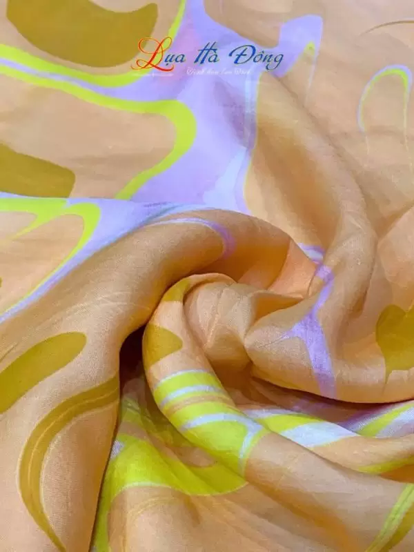 Khăn Lụa Tơ Tằm Vẽ Thủy Ấn