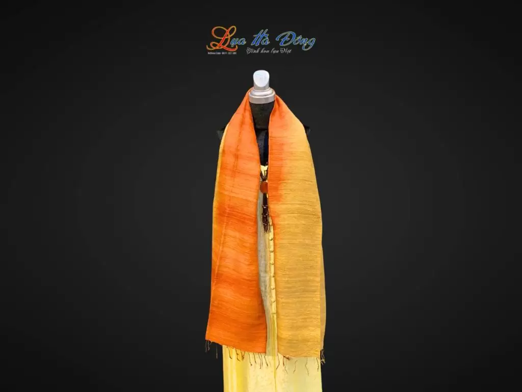 Khăn Đũi Loang Màu Cam Vàng Đồng