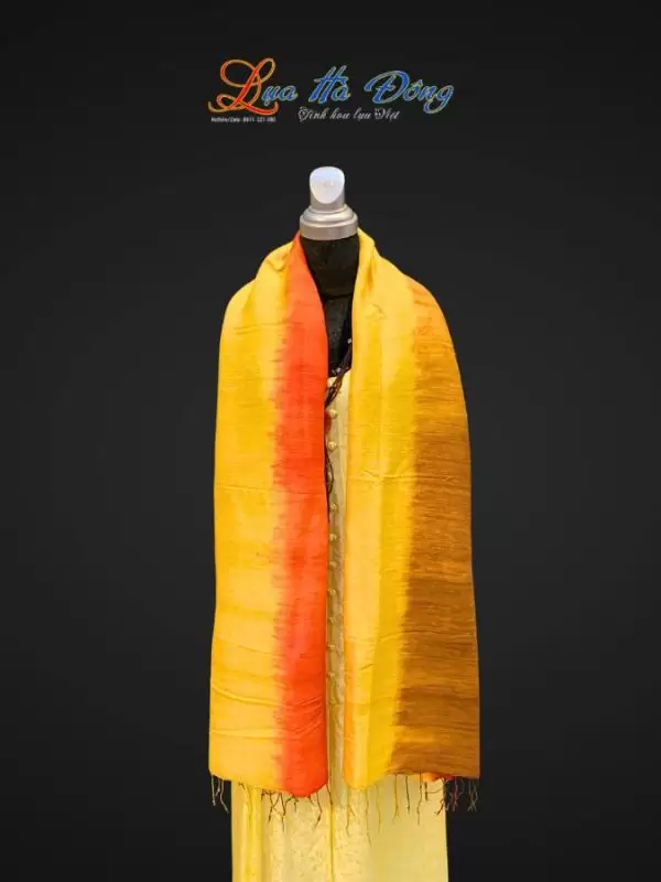 Khăn Đũi Loang Màu Vàng Cam