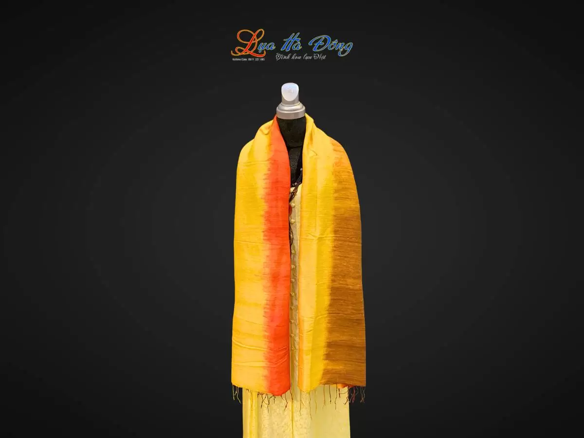 Khăn Đũi Loang Màu Vàng Cam