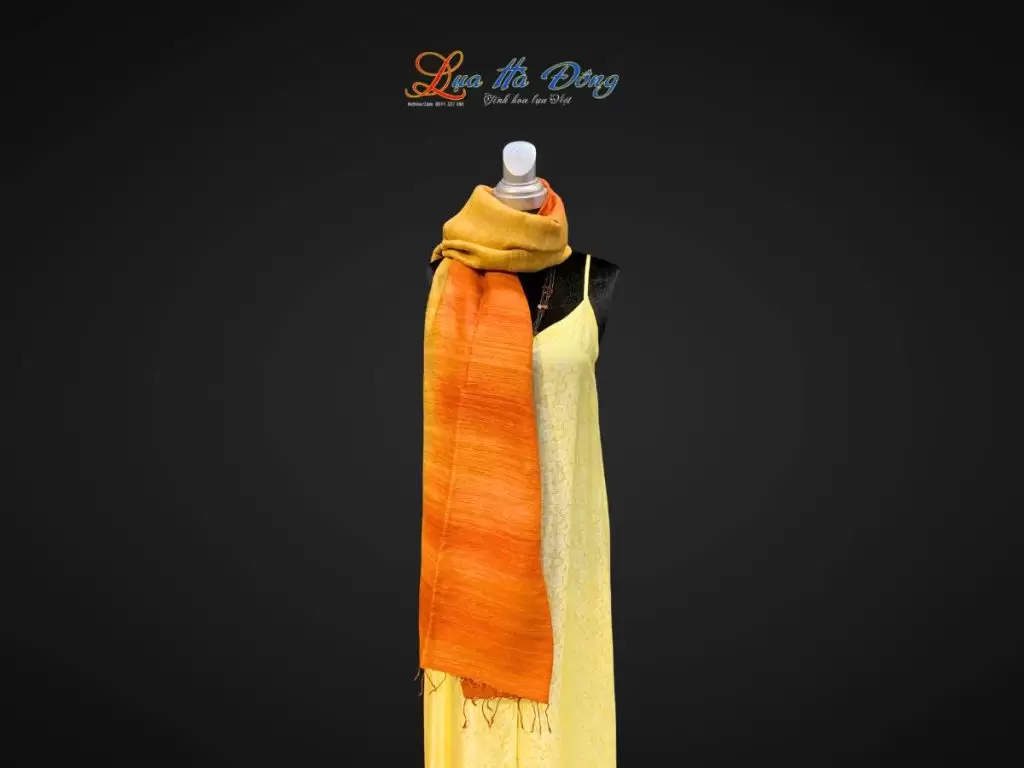 Khăn Đũi Loang Màu Cam Vàng Đồng