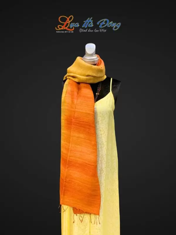 Khăn Đũi Loang Màu Cam Vàng Đồng