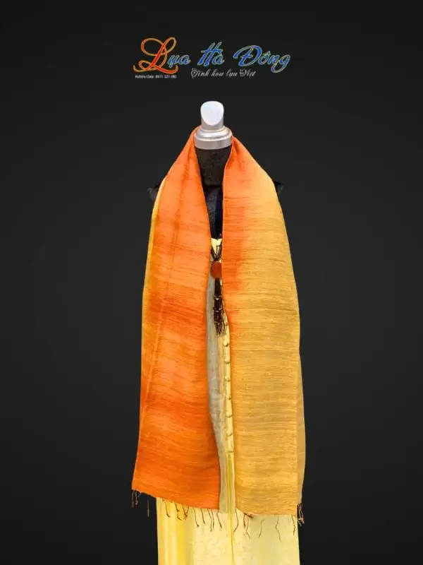 Khăn Đũi Loang Màu Cam Vàng Đồng