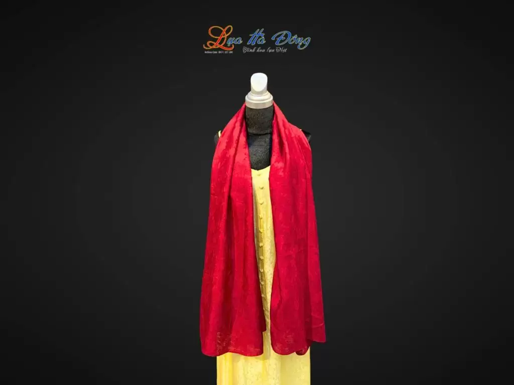 Khăn lụa vân cổ triện thọ