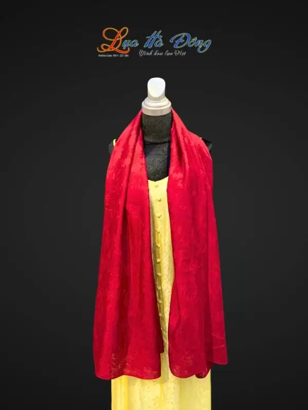 Khăn lụa vân cổ triện thọ