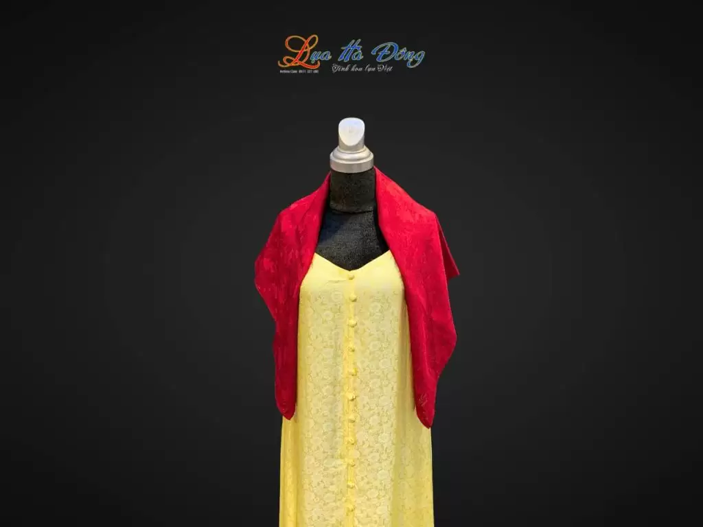 Khăn lụa vân cổ triện thọ