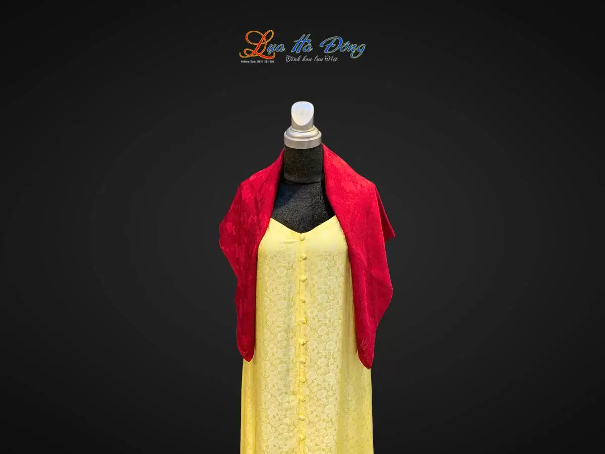 Khăn lụa vân cổ triện thọ