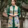 Khăn lụa tơ tằm vẽ thủy ấn 100% silk