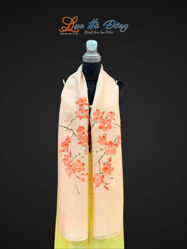 Khăn lụa tơ tằm vẽ tay