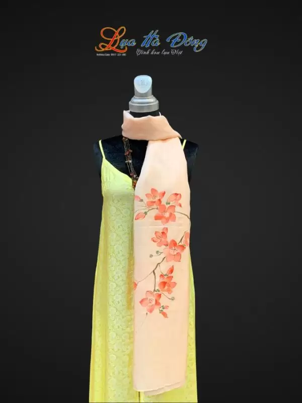 Khăn lụa tơ tằm vẽ tay