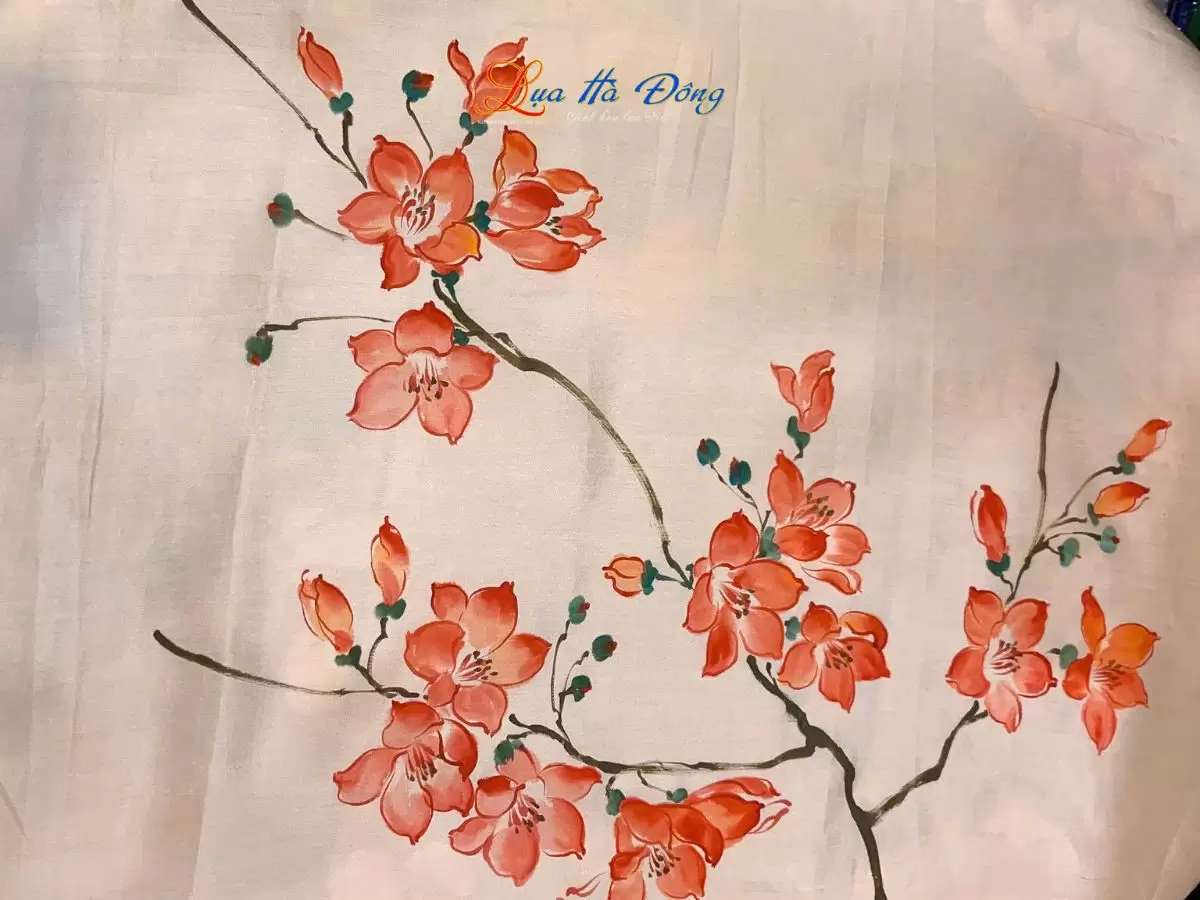 Khăn lụa tơ tằm vẽ tay