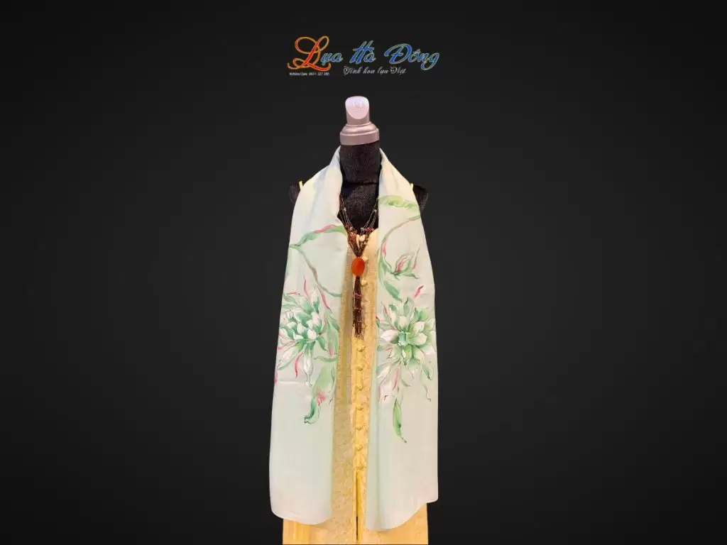 Khăn lụa tơ tằm vẽ tay