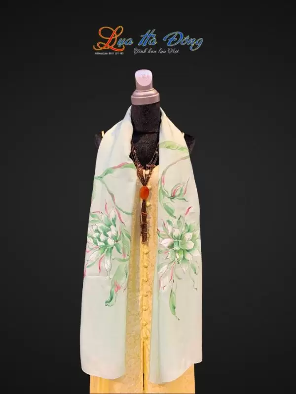 Khăn lụa tơ tằm vẽ tay