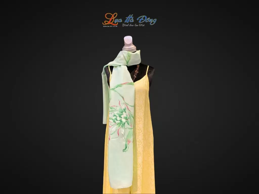 Khăn lụa tơ tằm vẽ tay