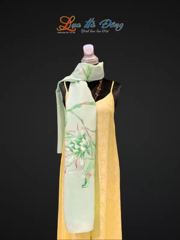 Khăn lụa tơ tằm vẽ tay