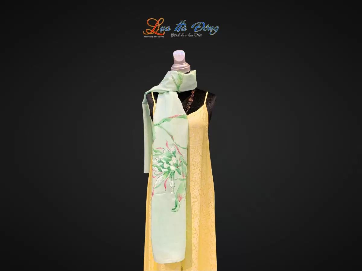 Khăn lụa tơ tằm vẽ tay