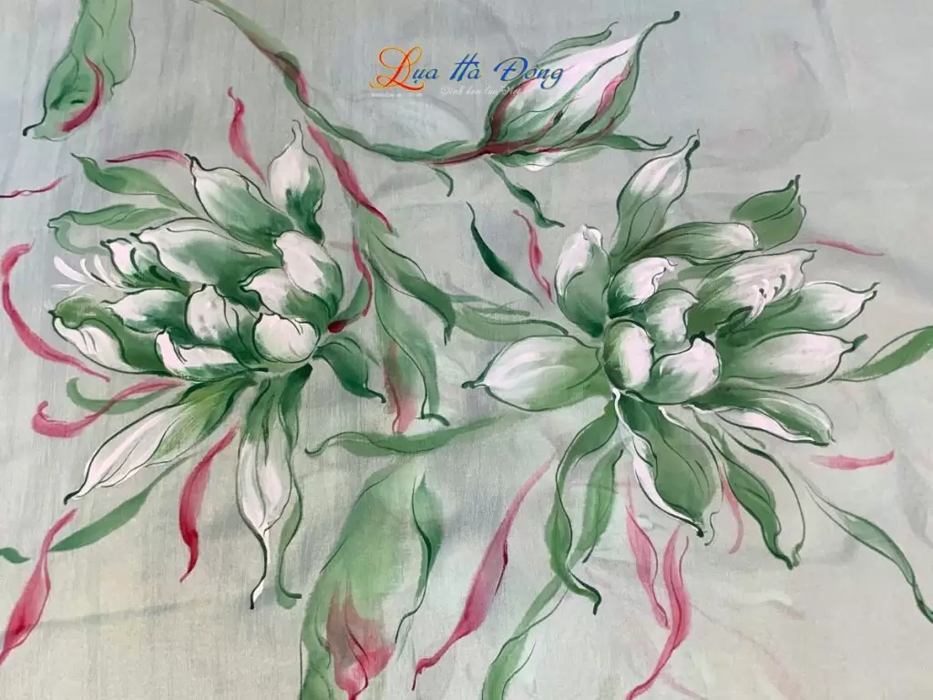 Khăn lụa tơ tằm vẽ tay