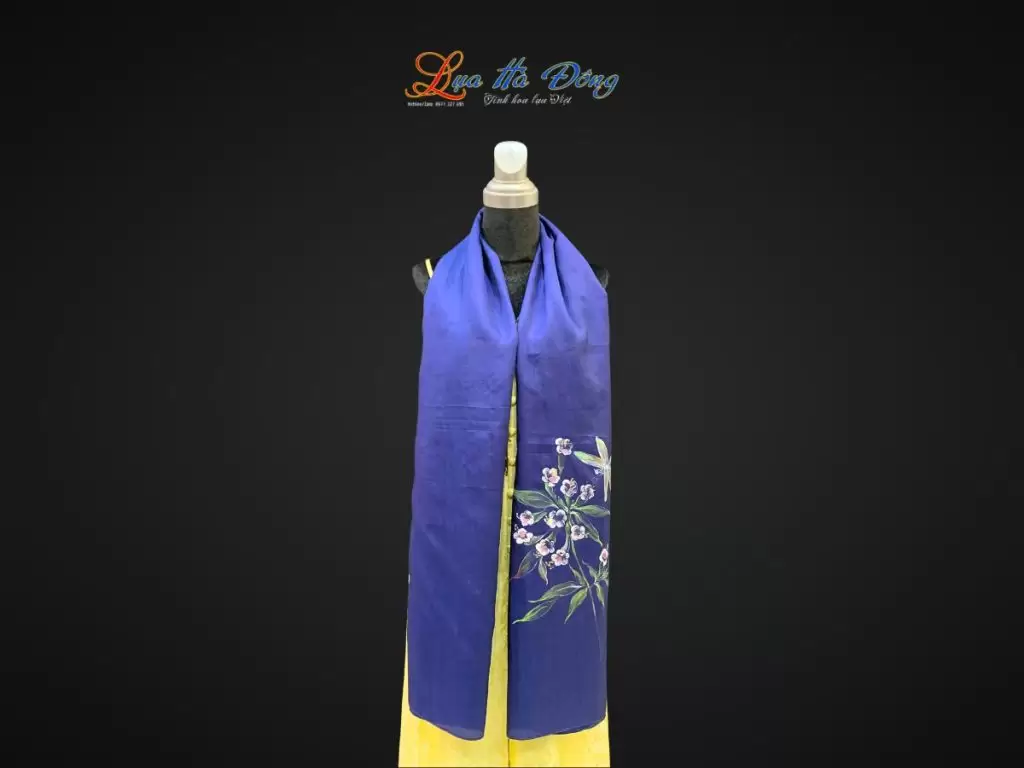 Khăn lụa tơ tằm vẽ tay