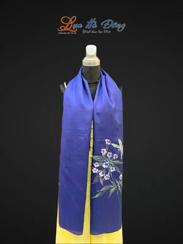 Khăn lụa tơ tằm vẽ tay