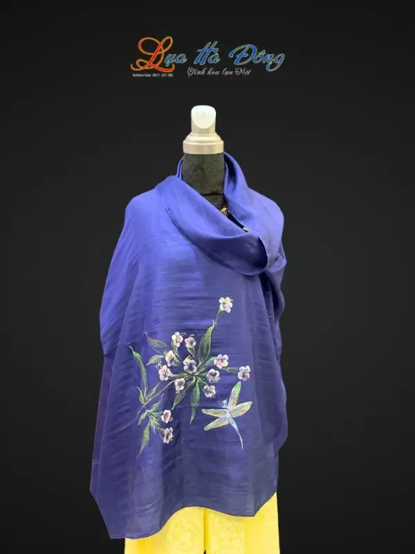 Khăn lụa tơ tằm vẽ tay