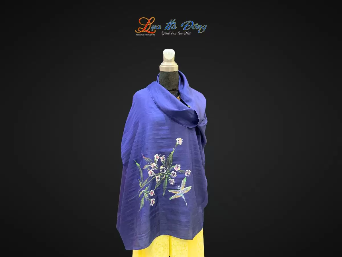 Khăn lụa tơ tằm vẽ tay