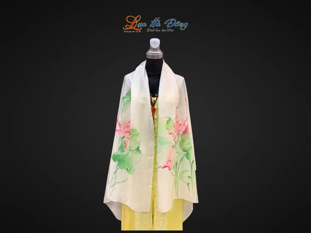Khăn lụa tơ tằm vẽ tay