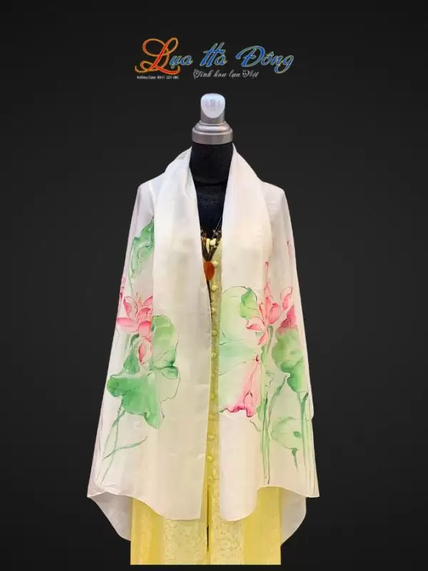 Khăn lụa tơ tằm vẽ tay