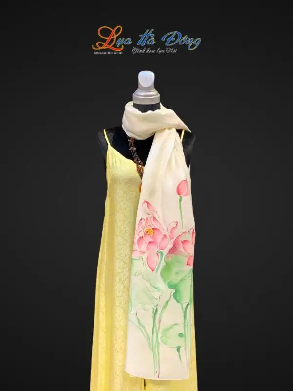 Khăn lụa tơ tằm vẽ tay