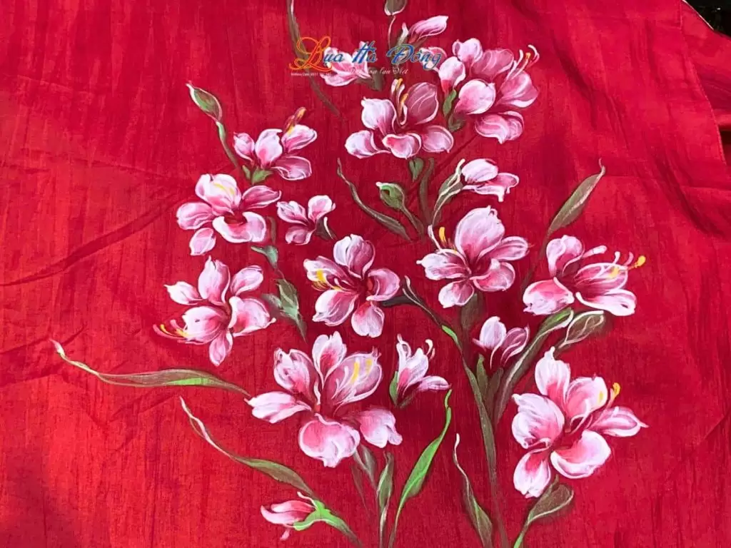 Khăn lụa tơ tằm vẽ tay