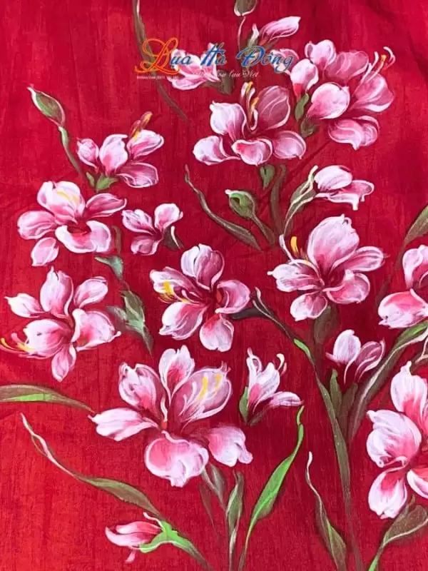 Khăn lụa tơ tằm vẽ tay