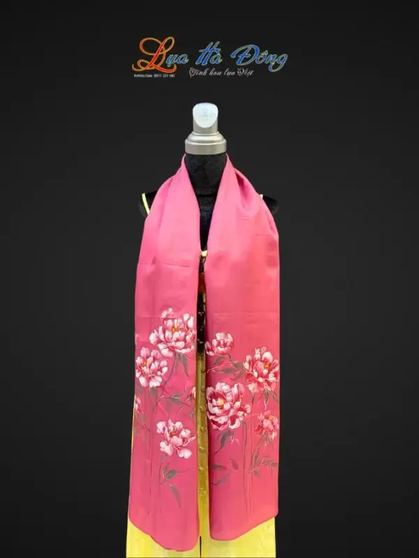 Khăn lụa tơ tằm vẽ tay