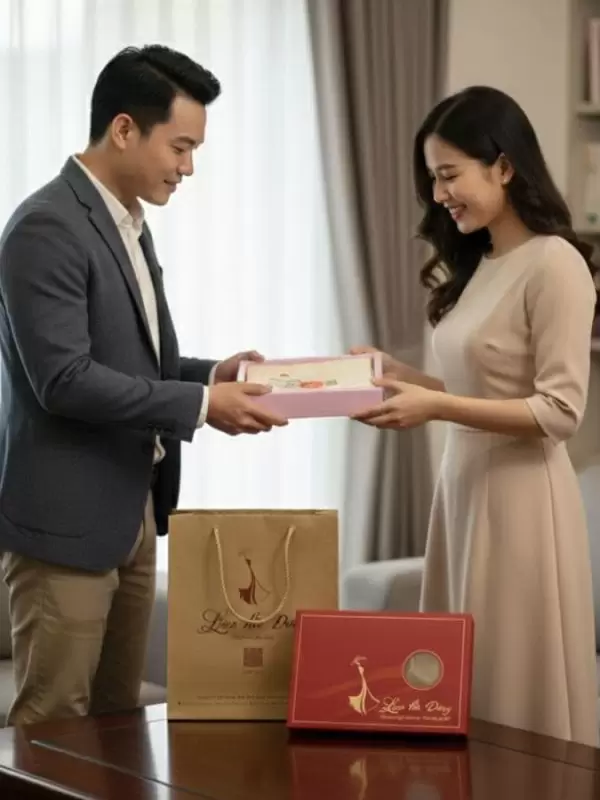 Khăn lụa thêu tay họa tiết đuôi cong màu kem