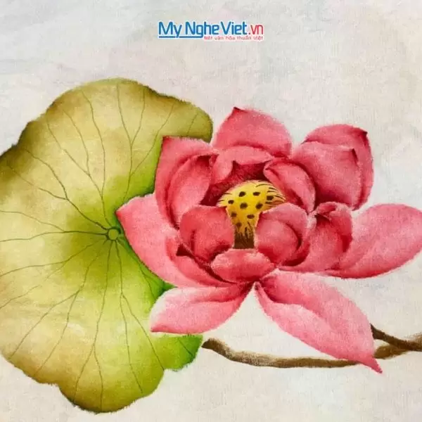 Khăn lụa đũi họa tiết hoa vẽ tay 100% silk cao cấp