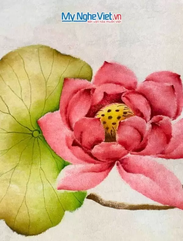 Khăn lụa đũi họa tiết hoa vẽ tay 100% silk cao cấp