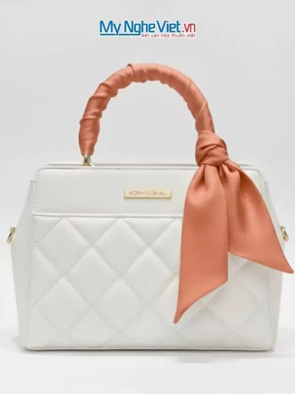 Khăn lụa vuông tơ tằm trơn màu cam hồng