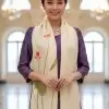 Khăn lụa đũi thêu tay hoa sen cao cấp