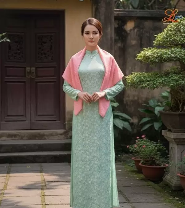 Khăn Lụa Vuông Tơ Tằm Thêu Hoa Sen Họa Tiết Hoa Cúc Hồng Phấn