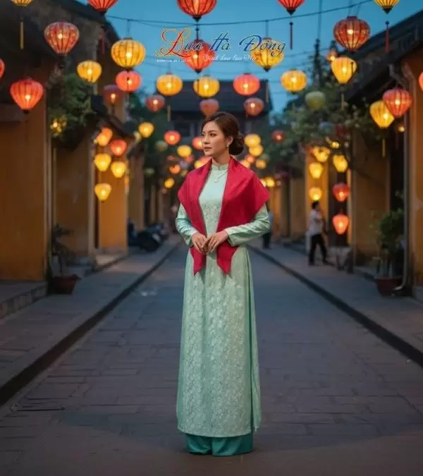 Khăn Lụa Vuông Tơ Tằm Thêu Hoa Sen Họa Tiết Sen Dây Màu Tím Hồng