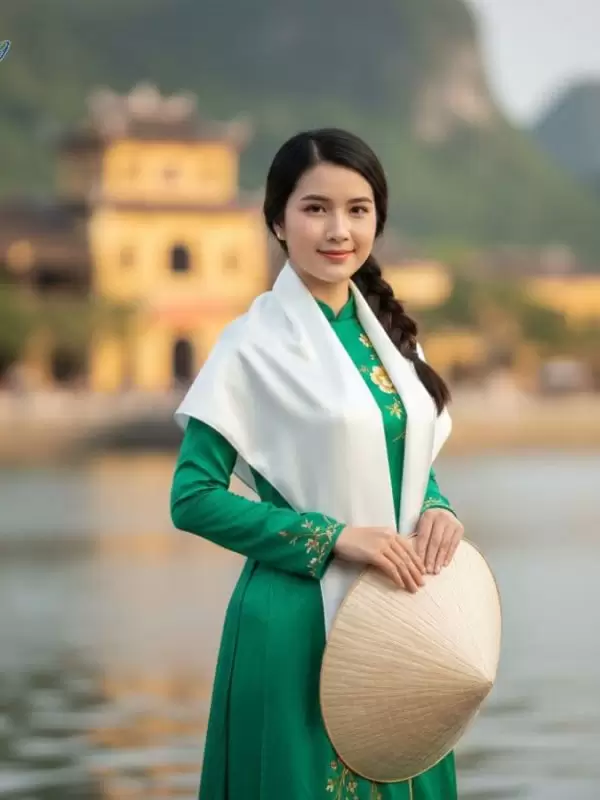 Khăn Vuông Lụa Tơ Tằm Thêu Sen Trơn Màu Vàng Mỡ Gà