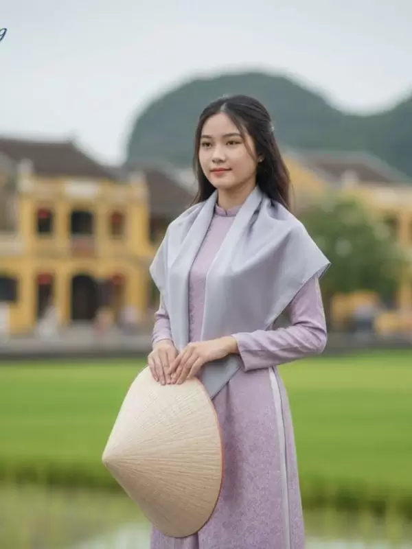 Khăn Lụa Vuông Tơ Tằm Thêu Sen Trơn Màu Xám