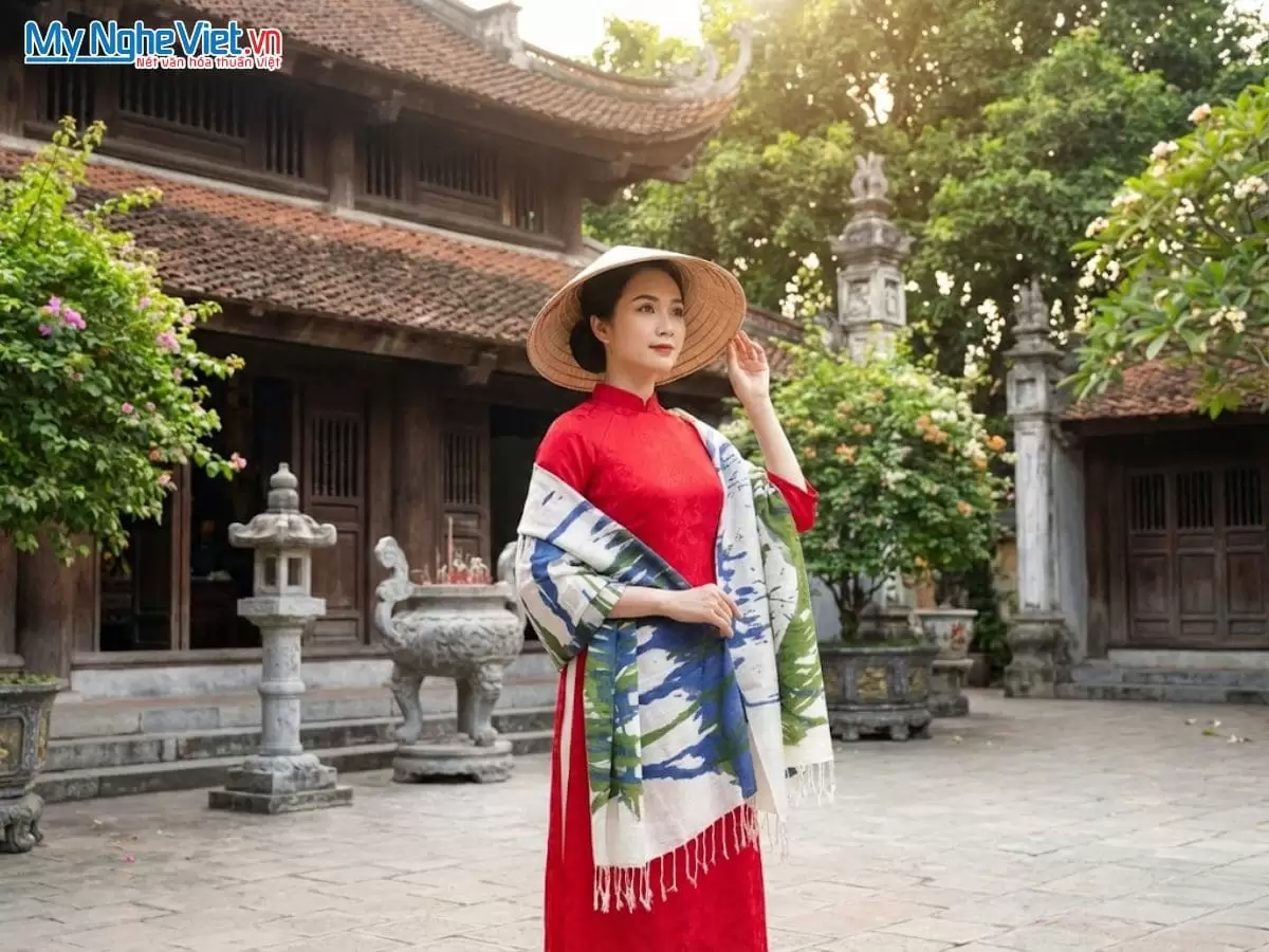 Khăn loang lụa tơ tằm