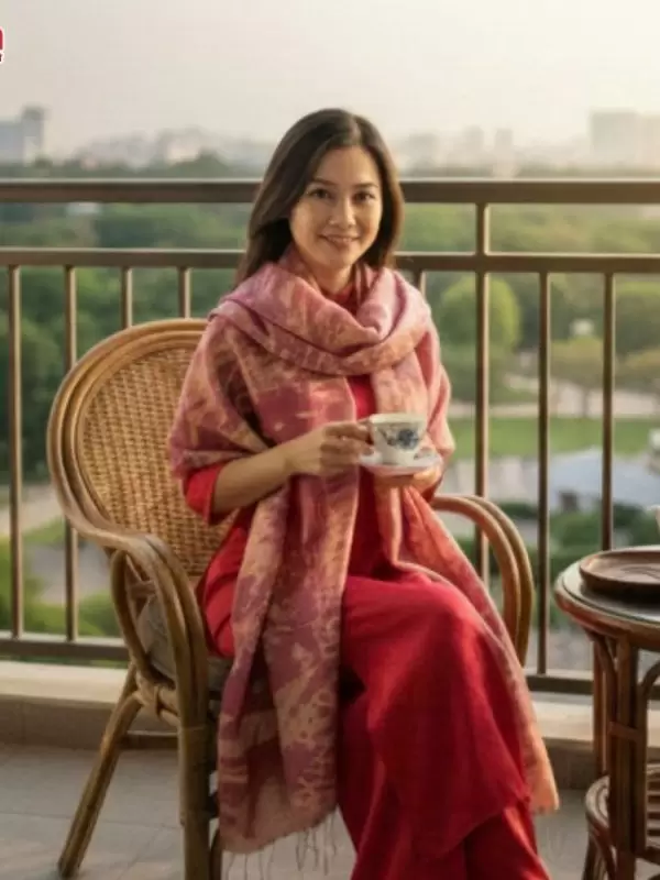 Khăn loang lụa tơ tằm