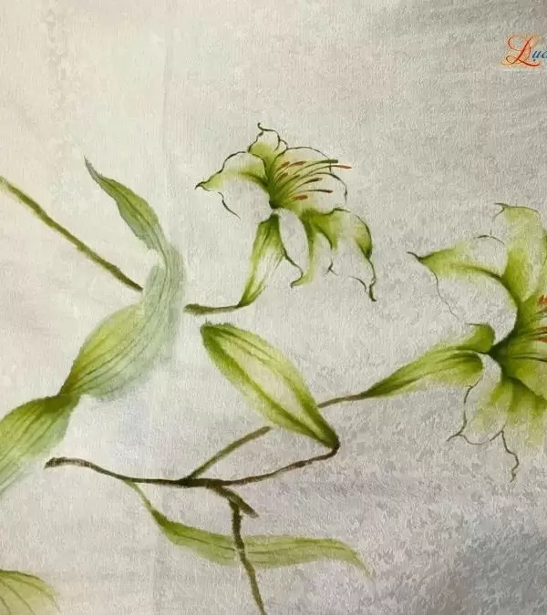 Khăn lụa dệt hoa vẽ tay 100% silk cao cấp