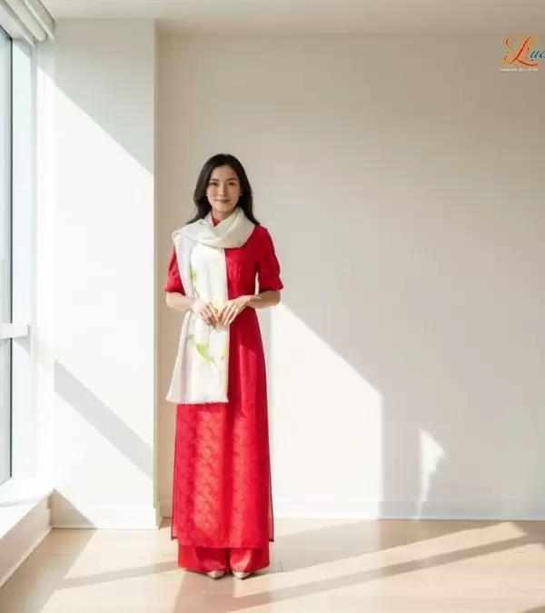 Khăn lụa dệt hoa vẽ tay 100% silk cao cấp