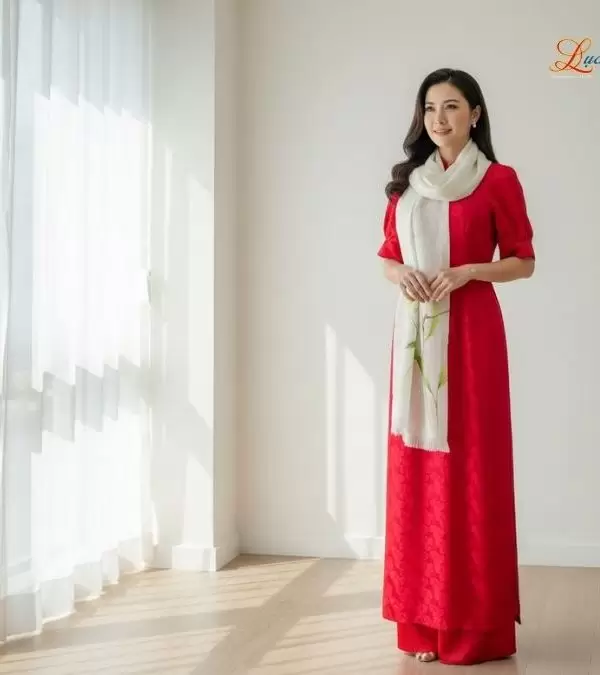 Khăn lụa dệt hoa vẽ tay 100% silk cao cấp