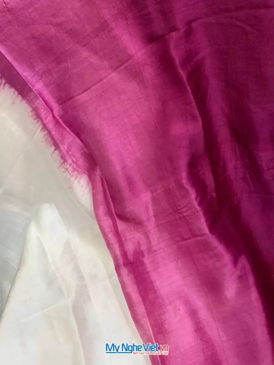 Khăn lụa tơ tằm loang màu hồng 100% silk MNV-KLNC87180/12 - Ảnh 3