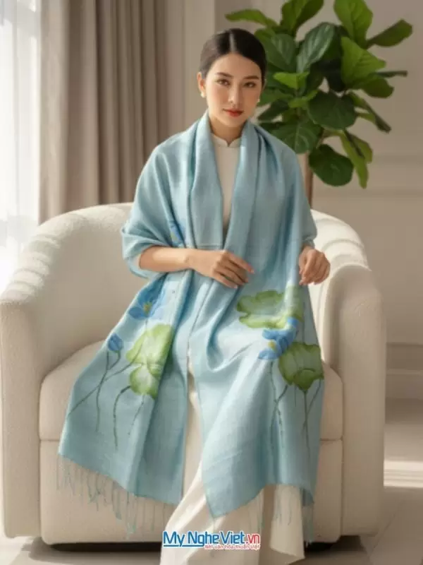 Khăn lụa vẽ