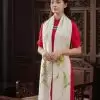 Khăn lụa tơ tằm dệt hoa vẽ tay cao cấp