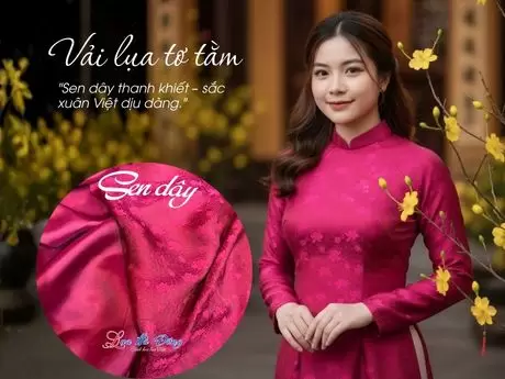 Vải Lụa HĐ sen dây đỏ mận 3.7m MNV-LHD37/29