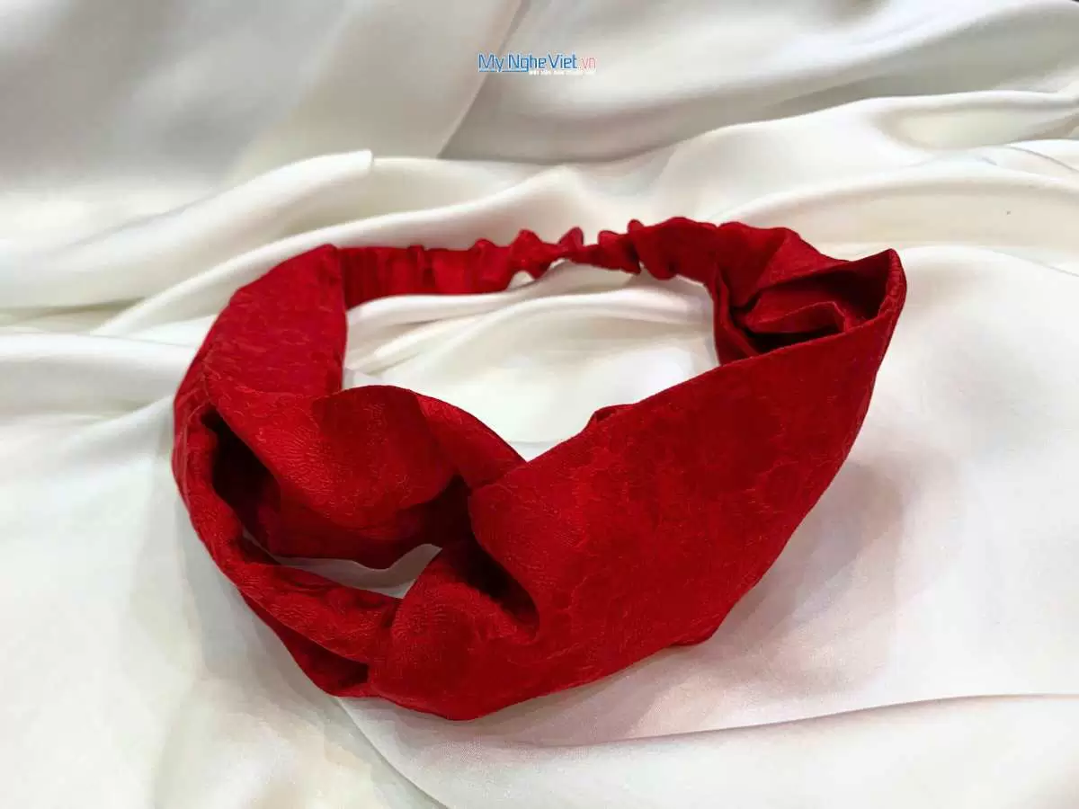 Băng đô cài tóc lụa Hà Đông nhiều mẫu - Ảnh 2
